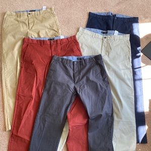 5x Banana Republic Mens Fulton Skinny Chino Pants size 35x34